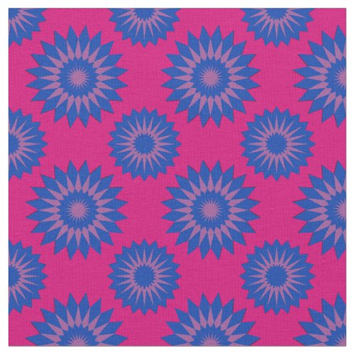 Bisexuality pride colors pink flower pattern fabric