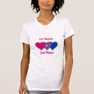 Bisexuality pride design with hearts/a couple's T-Shirt