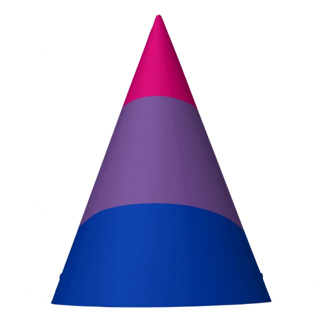 Bisexuality pride flag party hat (Front)