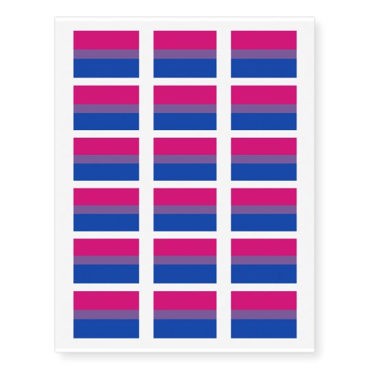 Bisexuality Pride Flag Temporary Tattoos
