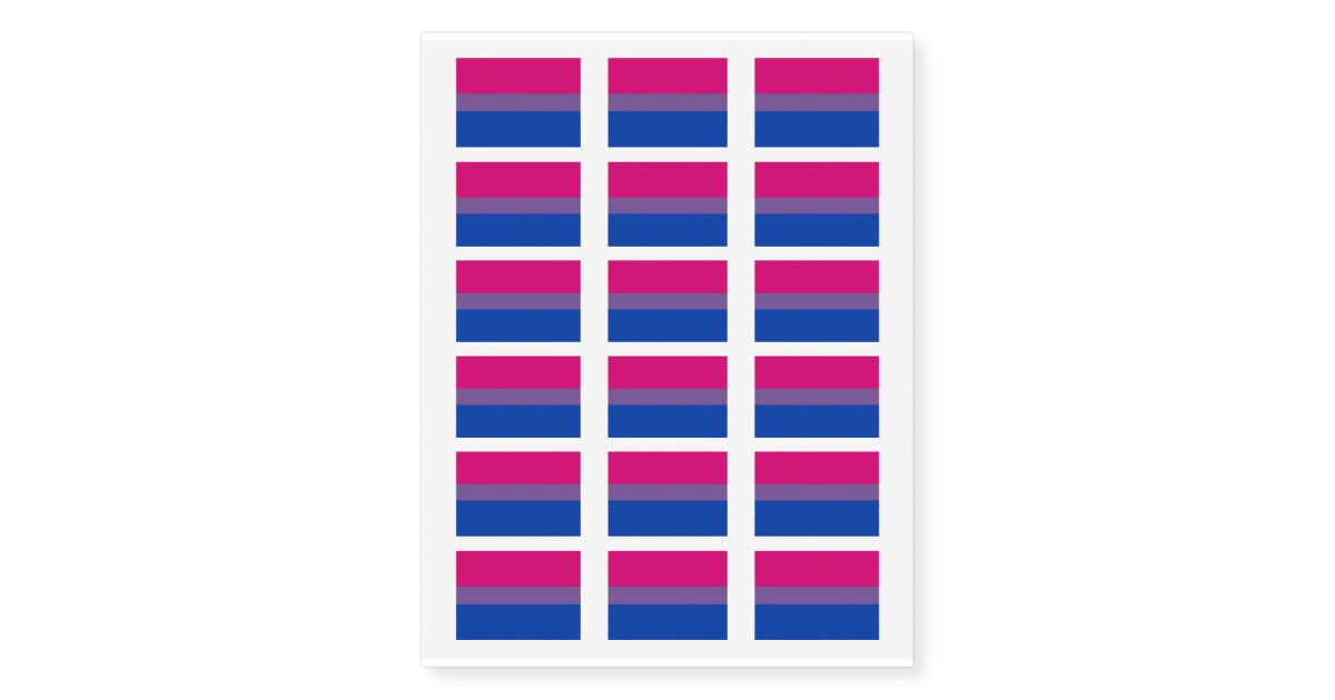 Bisexuality Pride Flag Temporary Tattoos Zazzle 1137