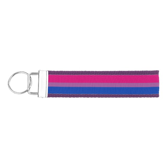 Bisexuality Pride flag Wrist Keychain (Keys on Left)