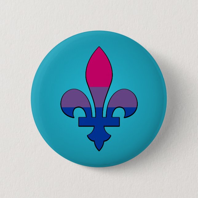 Bisexuality pride fleur-de-lis  Button (Front)