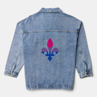 Bisexuality pride fleur-de-lis  denim jacket