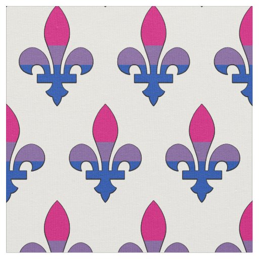 Bisexuality pride fleur-de-lis fabric
