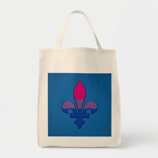Bisexuality pride fleur-de-lis   tote bag (Front)
