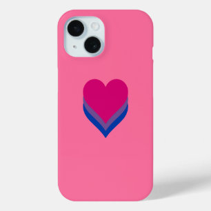Bisexuality pride hearts iPhone 15 case