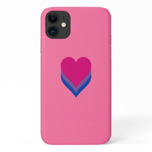 Bisexuality pride hearts iPhone 11 case