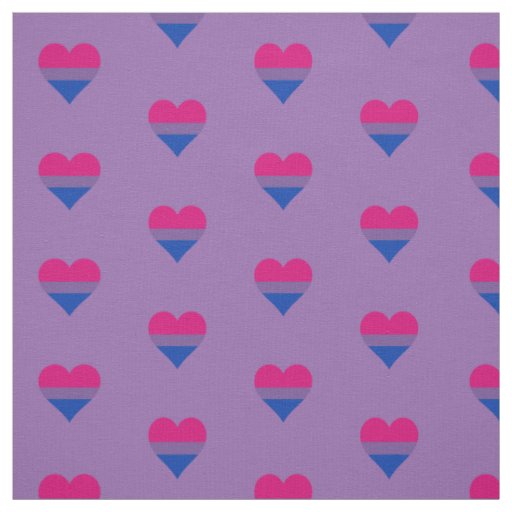 Bisexuality pride hearts fabric