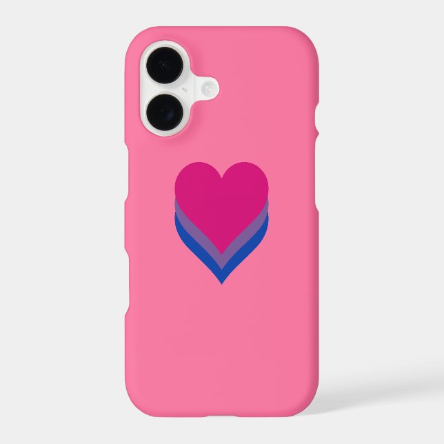 Bisexuality pride hearts iphone case (Back)