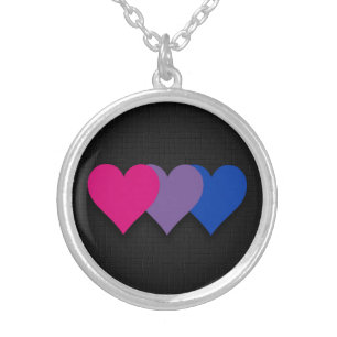 Bisexuality pride hearts Necklace