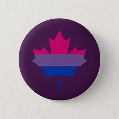 Bisexuality pride maple leaf Button