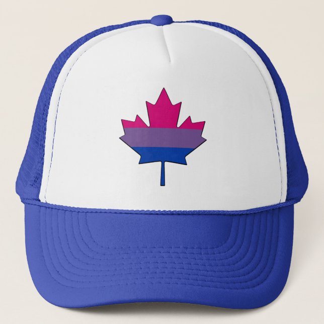 Bisexuality pride maple leaf Hat (Front)