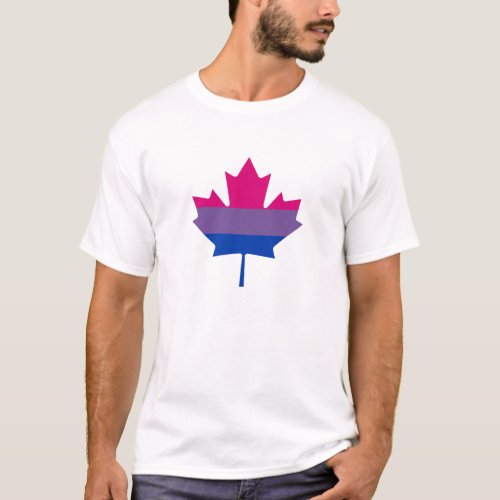 Bisexuality pride maple leaf T_Shirt
