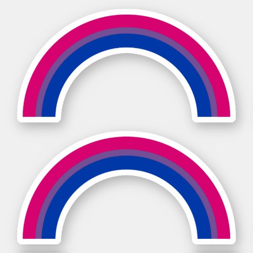 Bisexuality Pride Rainbow Sticker