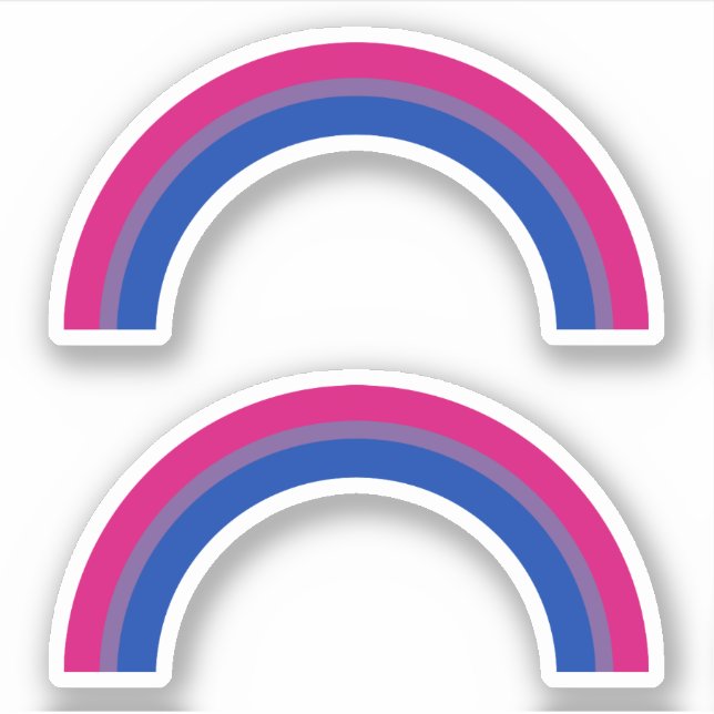 Bisexuality Pride Rainbow Sticker (Front)