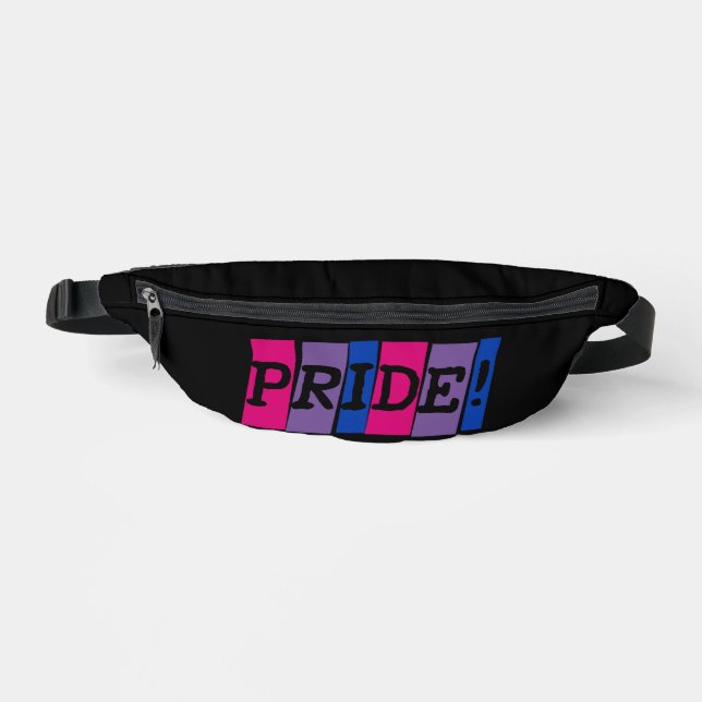 Bisexuality pride text sign  fanny pack (Front)
