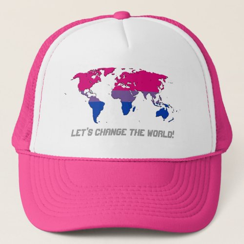 Bisexuality pride world map Hat