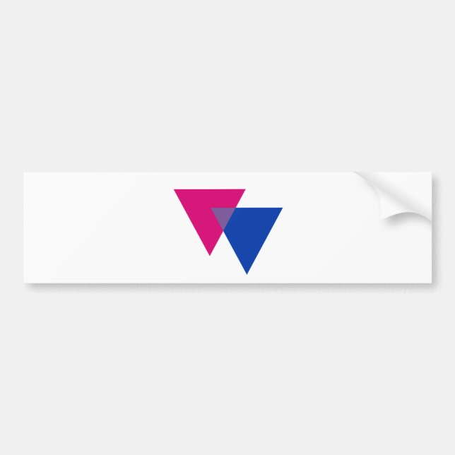 Bisexuality Symbol Bumper Sticker (Front)
