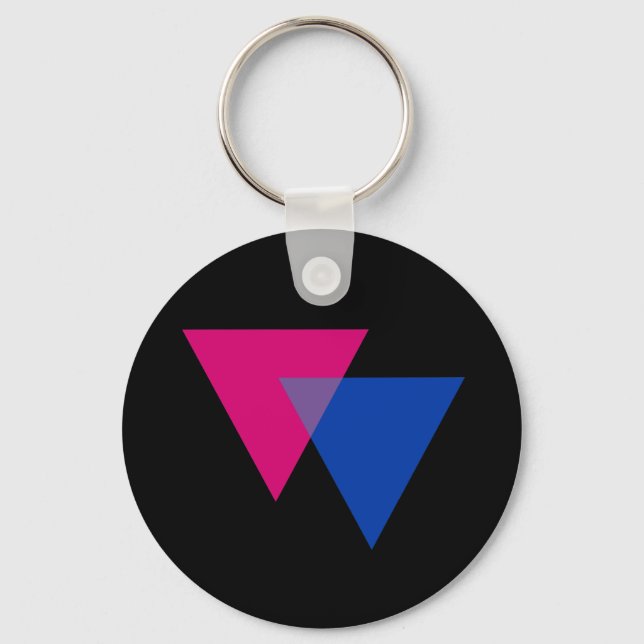 Bisexuality Symbol Keychain (Front)
