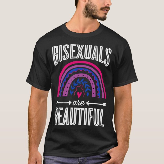 Bisexuals Are Beautiful Bisexual Pride Bohemian Ra T-Shirt (Front)