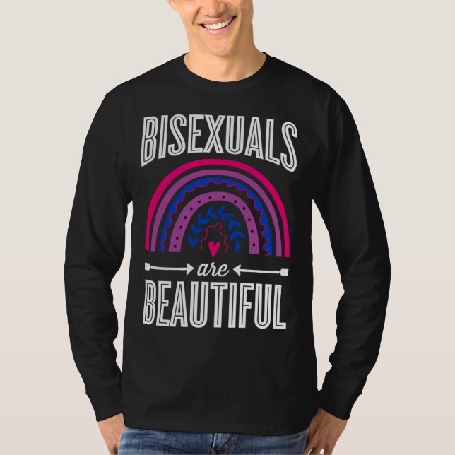 Bisexuals Are Beautiful Bisexual Pride Bohemian Ra T-Shirt (Front)