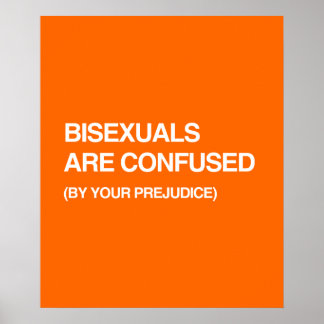 BISEXUALS ARE CONFUSED BY YOUR PREJUDICE POSTER