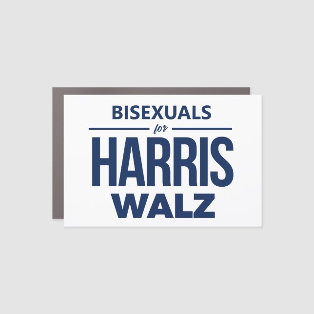 Bisexuals for Harris Walz Car Magnet (Front)