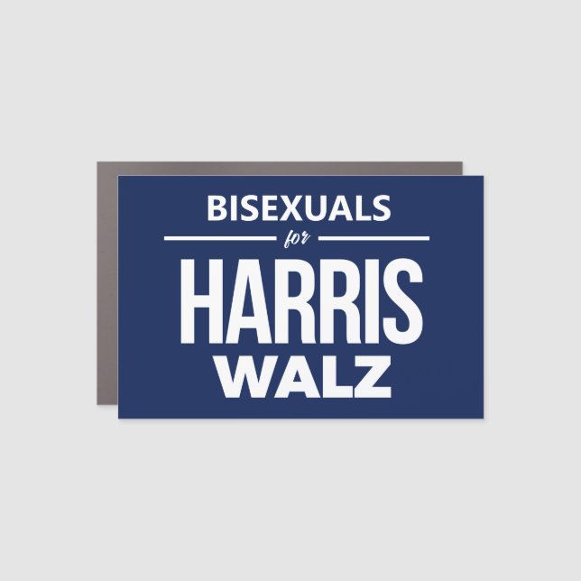 Bisexuals for Harris Walz Car Magnet (Front)
