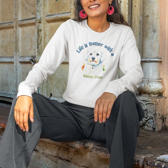 Bishon Frise Custom dog dad dog mom T-Shirt (Creator Uploaded)