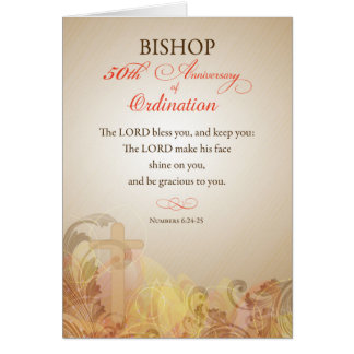 Bishop, 50th Anniversary of Ordination Blessing Card