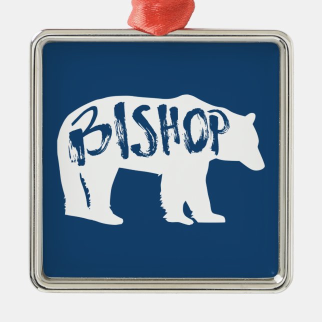 Bishop California Bear Metal Ornament (Front)