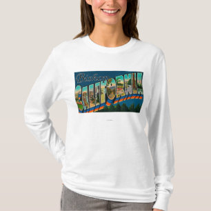 Bishop, California - Large Letter Scenes T-Shirt