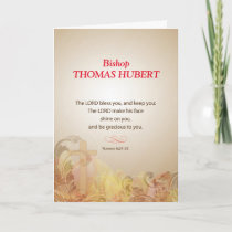 Bishop Custom Name, Title, 50th Ordination Anniv. Card
