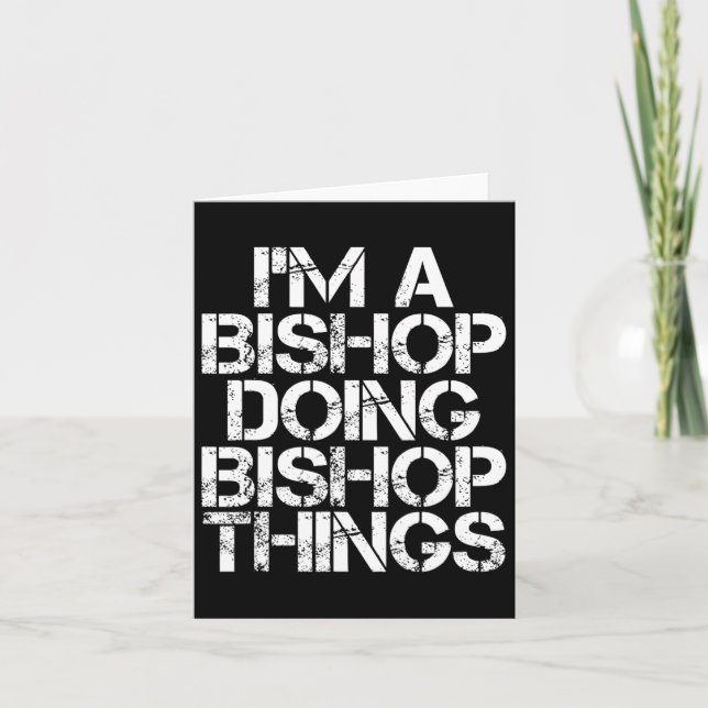 Bishop Funny Surname Family Tree Birthday Reunion  Card (Front)