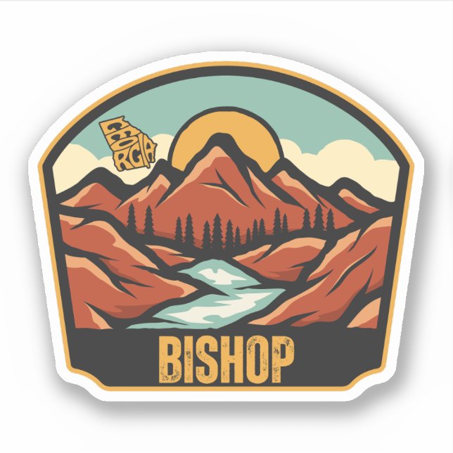 Bishop, Georgia Sticker (Front)