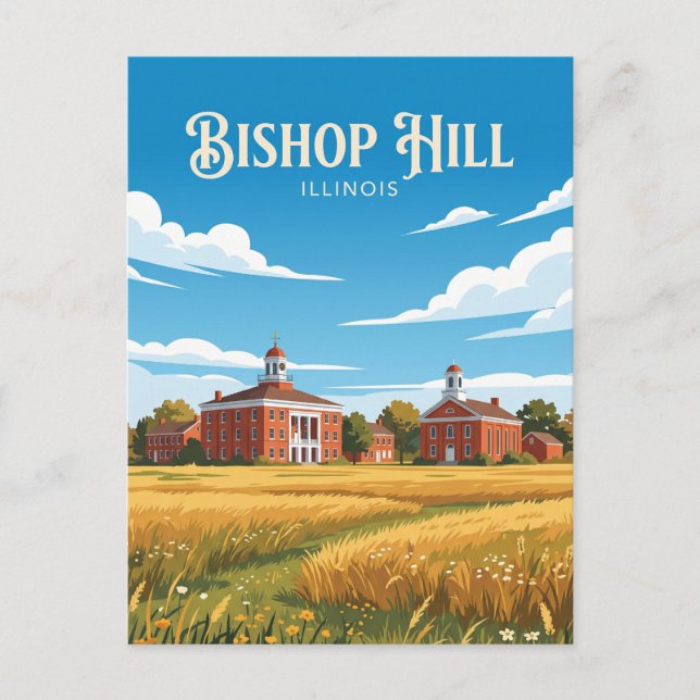 Bishop Hill Illinois Postcard (Front)