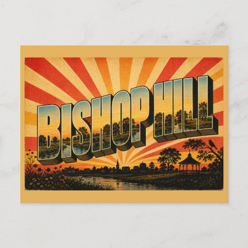 Bishop Hill Illinois River Prairie Woodland Art Postcard