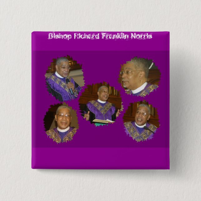 Bishop Norris 2A, Bishop Richard Franklin Norris Pinback Button (Front)