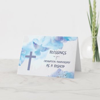 Bishop Ordination Anniversary Blessings Purple Card by Religious_SandraRose at Zazzle