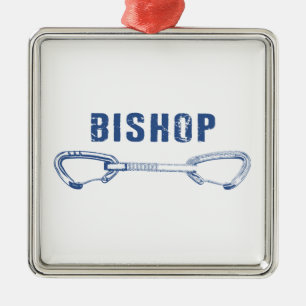 Bishop Rock Climbing Quickdraw Metal Ornament