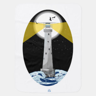 Bishop Rock Lighthouse Baby Blanket