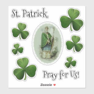 Bishop St. Patrick Shamrocks Religious Sticker
