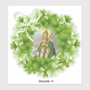 Bishop St. Patrick Shamrocks Religious Sticker