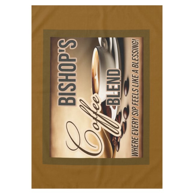 Bishops Coffee Tablecloth 60x84 (Front)