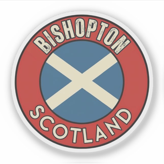 Bishopton, Scotland Sticker (Front)