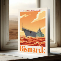 Bismarck German Battleship - Vintage Naval Poster