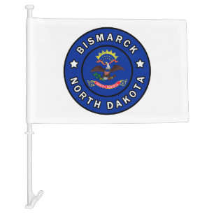 Bismarck North Dakota Car Flag