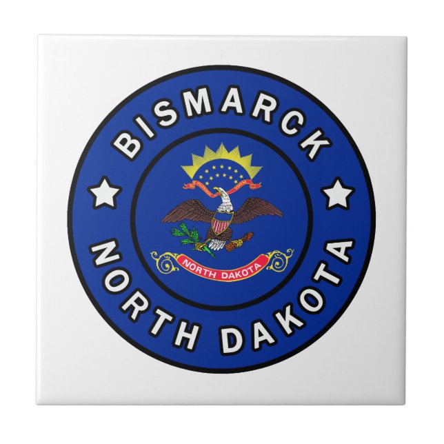 Bismarck North Dakota Ceramic Tile (Front)