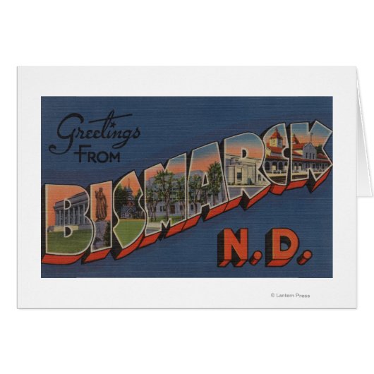 Bismarck, North Dakota - Large Letter Scenes (Front Horizontal)